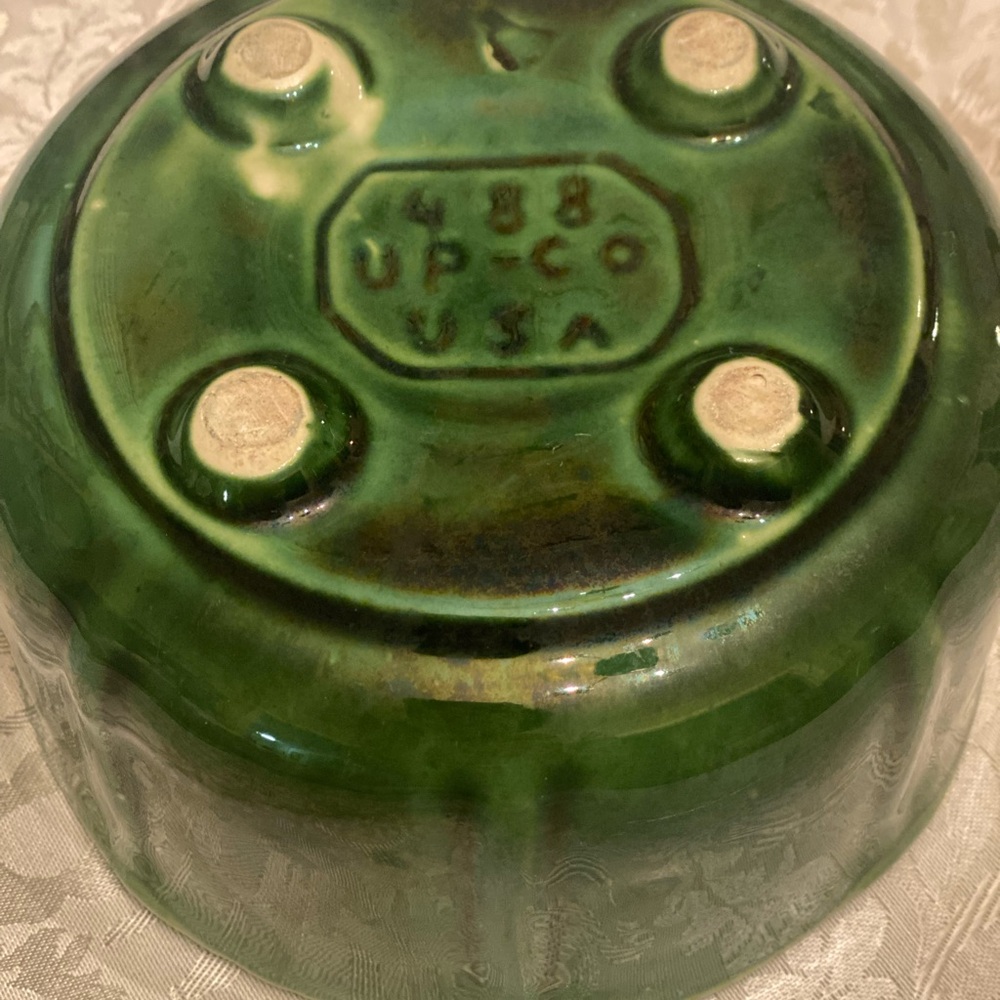 Vintage Ungemach Green Ceramic planter